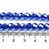 Electroplate Transparent Glass Beads Strands EGLA-A035-T6mm-A21-4
