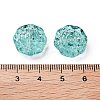 Spray Painted Transparent Glass Beads GLAA-D038-01H-3