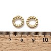 Brass Micro Pave Clear Cubic Zirconia Rondelle European Beads KK-Z126-21G-2