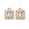 Brass Micro Pave Cubic Zirconia Pendants KK-A253-14G-1