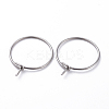 316 Surgical Stainless Steel Hoop Earring Findings STAS-J025-01G-P-P-1