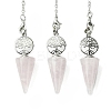 Natural Rose Quartz Cone Dowsing Pendulum Big Pendants G-C114-02P-19-1