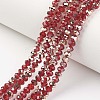 Electroplate Transparent Glass Beads Strands EGLA-A034-T2mm-N12-1