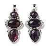 Natural Amethyst Pendants G-Q158-04A-2