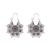 Bohemian Retro Style Alloy Dangle Hoop Earrings X1-EJEW-TAC0003-01AS-1