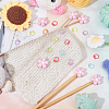 Flower Silicone Knitting Needle Point Protectors DIY-NB0009-49-4