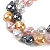 Electroplated Glass Beads Strands GLAA-Z013-01A-03-2