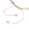 Natural Carnelian & Agate & Rose Quartz & & Cultured Freshwater Pearl Beads Braided Bead Bracelets for Women BJEW-JB12666-03-4
