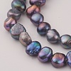 Electroplated Natural Cultured Freshwater Pearl Beads Strands PEAR-G007-06A-3