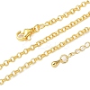 Brass Double Link Chains Necklaces for Women NJEW-D302-37G-4