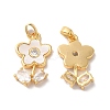 Brass Cubic Zirconia Pendants KK-M243-37G-1