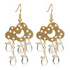 Transparent Glass Dangle Earrings EJEW-TA00259-02-1