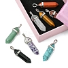 DIY Natural & Synthetic Gemstone & Waxed Cord Necklace Making Kits DIY-FS0008-04B-3