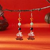 Alloy Enamel Dangle Earrings FS-WGFB6AD-04-2