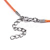 Waxed Cotton Cord Necklace Making MAK-S034-013-4
