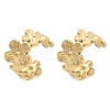 Ion Plating(IP) 304 Stainless Steel Flower Cuff Earrings for Women X-EJEW-A118-03G-2