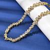 Brass Micro Pave Cubic Zirconia Geometric Tennis Necklaces NJEW-C121-02A-G-1