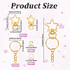 Star DIY Keychain Findings Kits DIY-SP0006-97G-2
