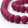 Synthetic Lava Rock Beads Strands G-S247-6mm-M-1-4