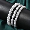 Plastic Pearl Beaded Bracelets for Women BJEW-L716-02P-2