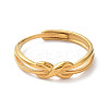 Ion Plating(IP) 304 Stainless Steel Infinity Adjustable Rings LS-RJEW-D006-17G-2