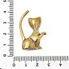 Brass Cat Miniature Figurine Statues KK-S335-02AB-A-3