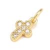 Brass Micro Pave Cubic Zirconia Pendants KK-H273-51G-01-2