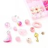 167Pcs Flower & Geometry Acrylic & Resin Beads DIY-YW0002-55-6