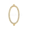 Brass Crystal Rhinestone Oval Ring Links Connector Charms KK-S035-05G-1
