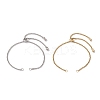 2Pcs 2 Colors 304 Stainless Steel Boc Chain Slider Bracelet Makings AJEW-JB01254-1