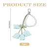 1Pc Flower Alloy Pendant Decorations KEYC-LP0001-25C-2
