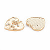 Brass Micro Pave Clear Cubic Zirconia Pendants KK-S364-181-2