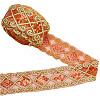10 Yards Polyester Lace Ribbon with Paillette OCOR-WH0090-050A-1