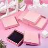 5Pcs Rhombus Textured Cardboard Jewelry Packing Boxes with Sponge Inside CBOX-TA0001-18D-5