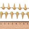 304 Stainless Steel Spiked Cone Link Chain Necklaces for Women NJEW-G192-01G-5