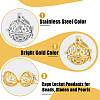 8Pcs 4 Styles Rack Plating Brass Cage Pendants KK-DC0002-45-4