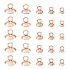 50Pcs 5 Style 304 Stainless Steel Bead Cap Pendant Bails STAS-CD0001-16-1