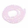 Imitation Jade Bicone Frosted Glass Bead Strands X-GLAA-F029-JM4mm-A02-2