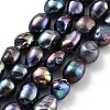 Dyed Natural Cultured Freshwater Pearl Beads Strands PEAR-P062-28F-2