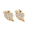 304 Stainless Steel with Clear Cubic Zirconia Charms STAS-G364-03G-1