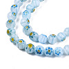 Round Millefiori Glass Beads Strands LK-P001-36-3