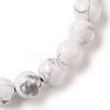 8mm Round Natural Howlite Braided Bead Bracelets BJEW-C067-01B-08-3