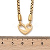 Mother's Day 304 Stainless Steel Mom Heart Pendant Necklaces for Women NJEW-Z079-01G-5