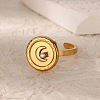 304 Stainless Steel & Rhinestone Adjustable Cuff Rings FS-WG613D1-04-1