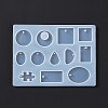 Geometrical Shape & Puzzle Piece Pendant Silicone Molds X-DIY-D076-03-3
