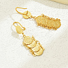 Elegant Vintage Brass Coin Flat Round Tassel Hoop Earrings NB9572-2