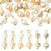 30Pcs 3 Colors Natural Cultured Freshwater Pearl Pendant PALLOY-YW00058-1