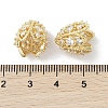 Brass Micro Pave Clear Cubic Zirconia Bead Caps KK-G491-51B-G-3