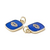 Brass Micro Pave Cubic Zirconia Charms KK-E068-VB436-1-3
