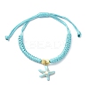 Starfish Shape Alloy Enamel Pendant Bracelets BJEW-JB09883-02-1